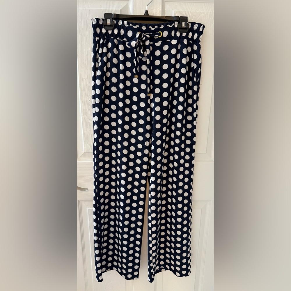 Michael Kors Navy Polka Dot Pants